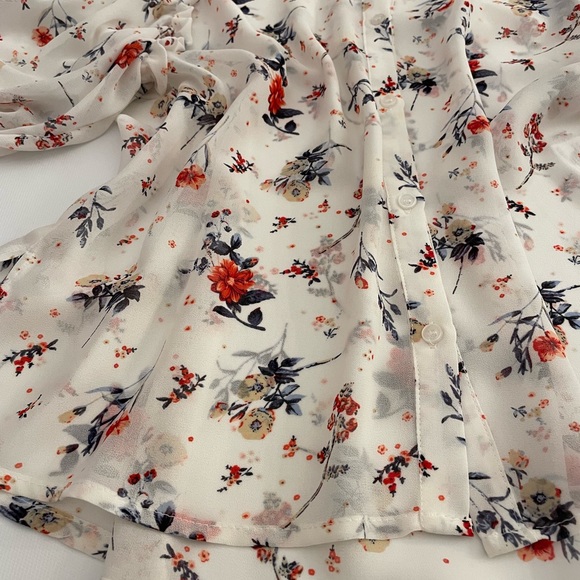 Anthropologie Maeve Dellaroe Floral Button-down size S - Picture 4 of 12